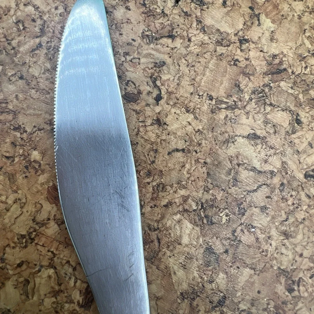 National TRACERY Stainless‎ NS Japan Basket Weave Silverware knife Flatware